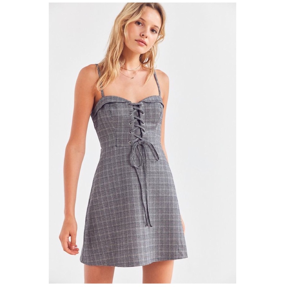 Plaid Corset Mini Dress
